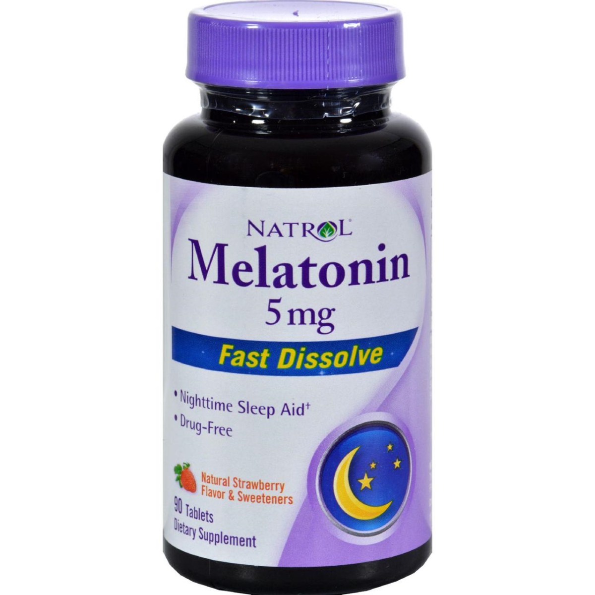 Picture of Natrol HG0611814 5 mg Melatonin Fast Dissolve Tablets Strawberry - 90 Tablets