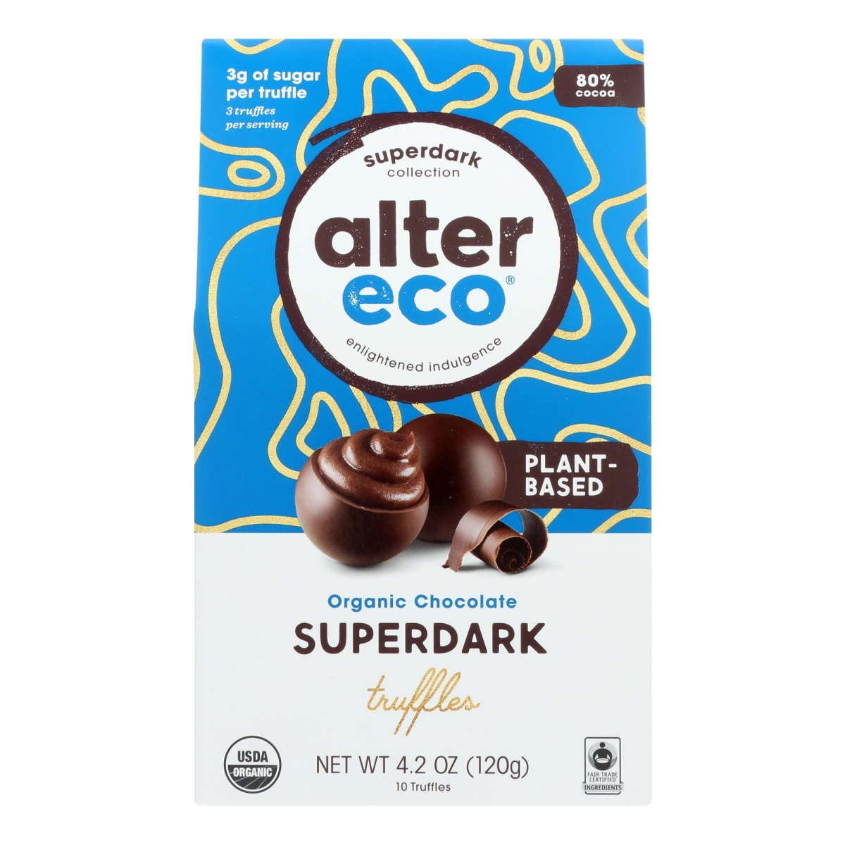 Picture of Alter Eco HG2387447 4.2 oz Truffle Super Dark Chocolate - Case of 8