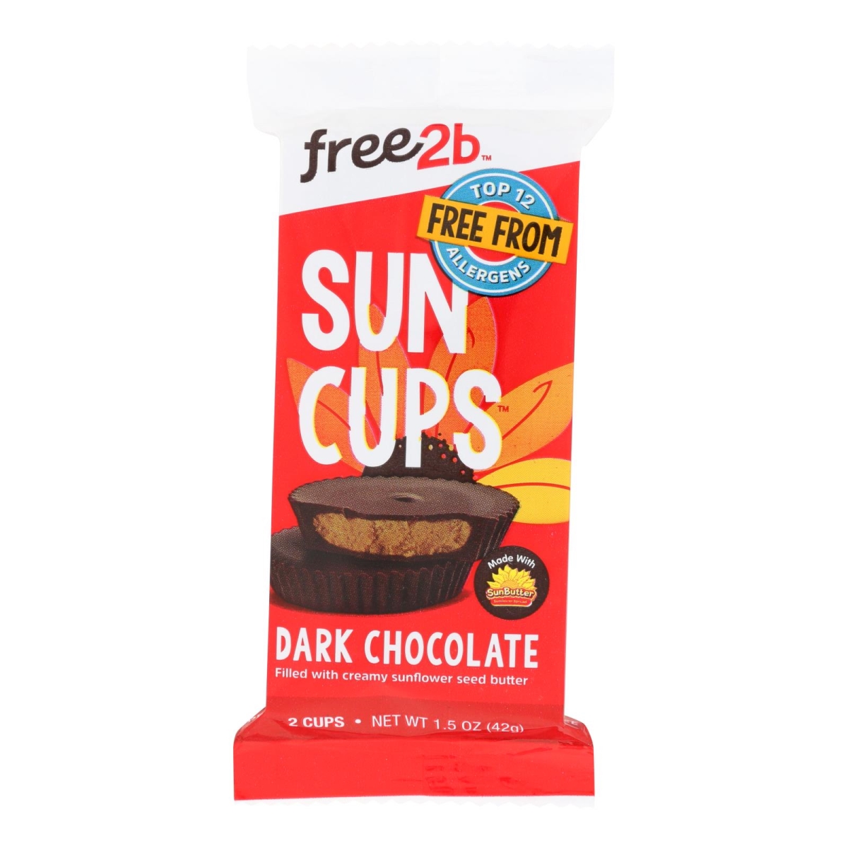 Picture of Free 2 B HG2522308 1.4 oz Sun Cups Dark Chocolate - 2-Cup - Case of 12