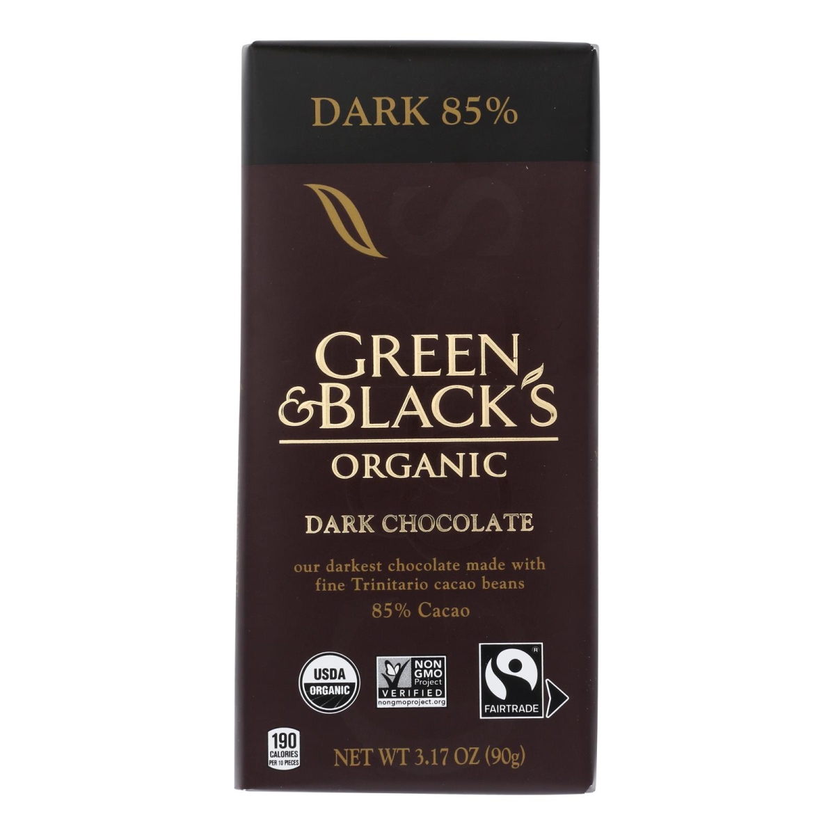 Picture of Green & Blacks HG2445187 3.17 oz 85 Percent Cacao Dark Chocolate - Case of 10
