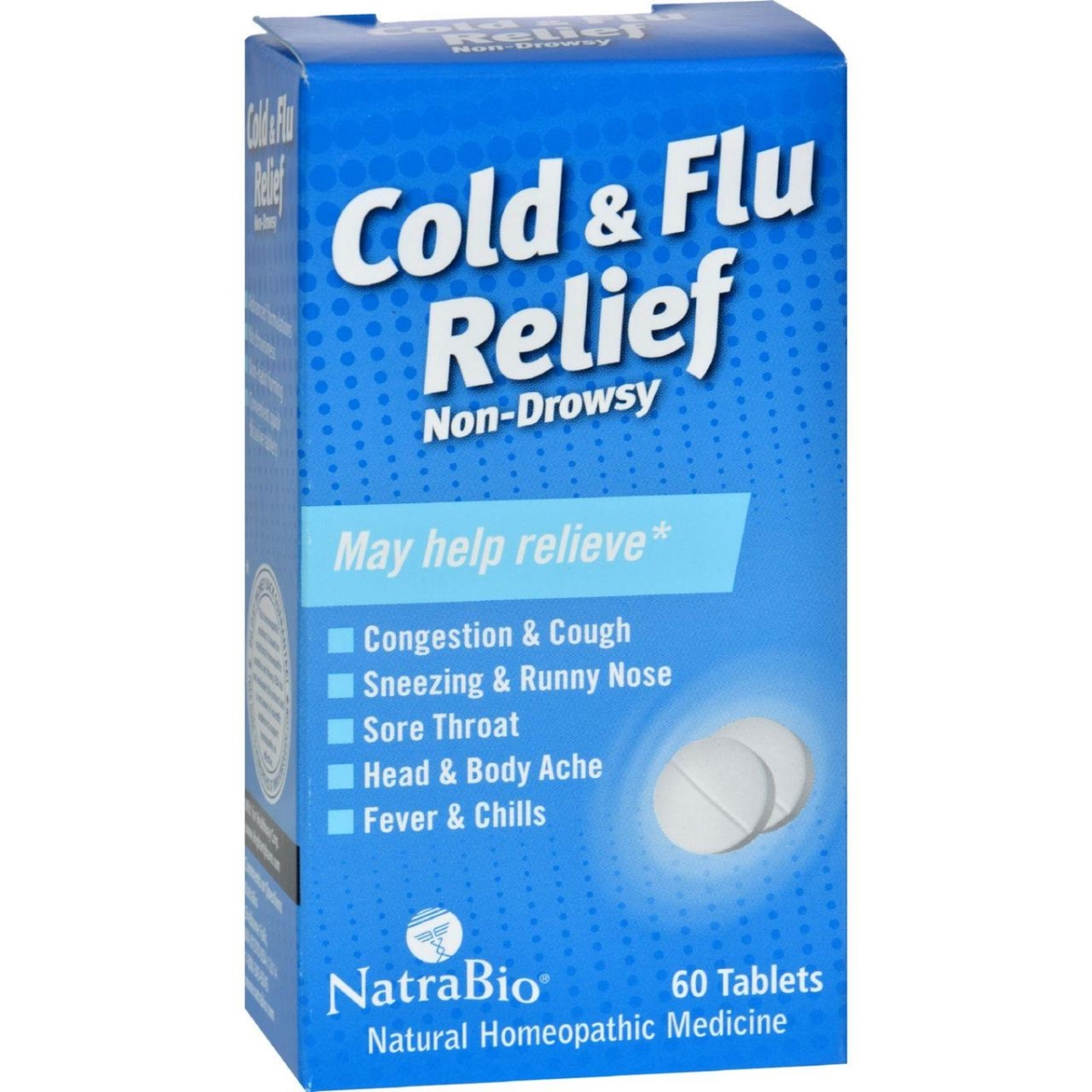 Picture of Natrabio HG0737494 Cold & Flu Relief Non-Drowsy - 60 Tablets