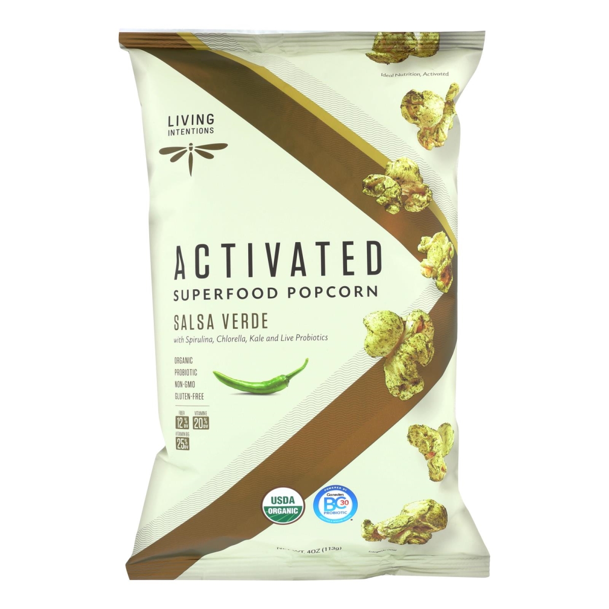 Picture of Living Intentions HG1973833 4 oz Activated Superfood Popcorn - Case of 12
