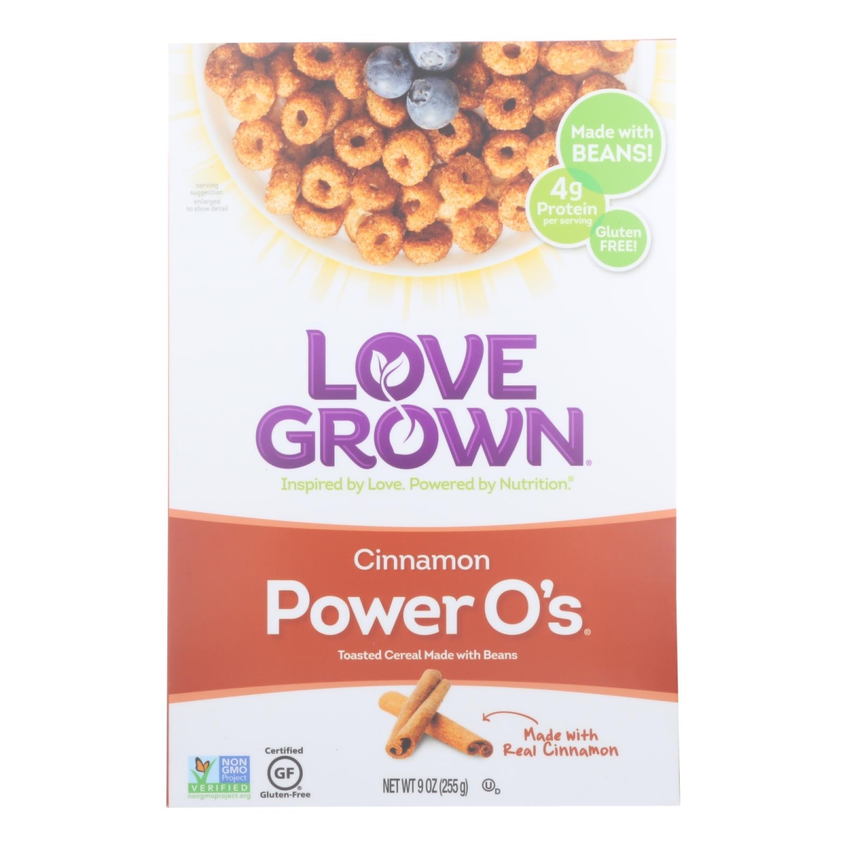 Picture of Love Grown HG2390193 9 oz Cereal Power Os Cinnamon Foods - Case of 6