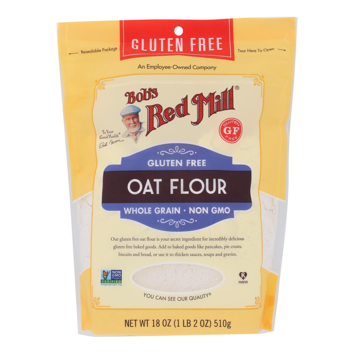 Picture of Bobs Red Mill HG2596435 18 oz Flour Oat Gluten Free - Case of 4
