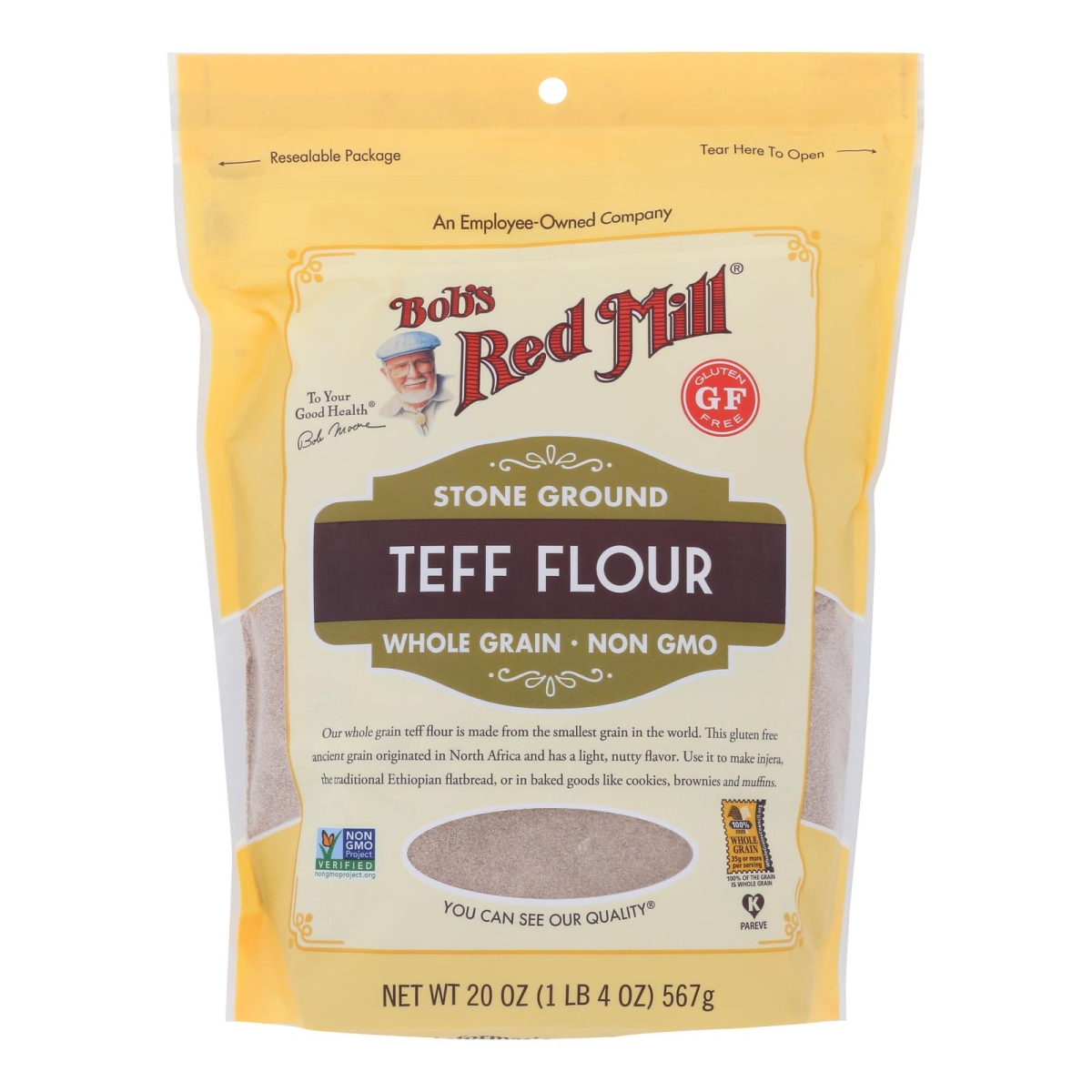 Picture of Bobs Red Mill HG2596310 20 oz Flour Teff Gluten Free Case of 4