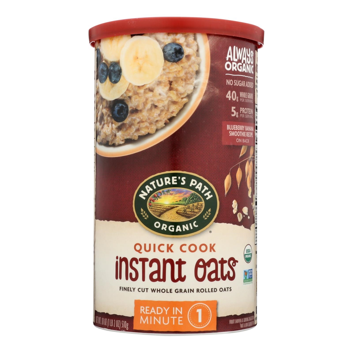 Picture of Natures Path HG1907773 18 oz Quick Hot Cereal Oats - Case of 6