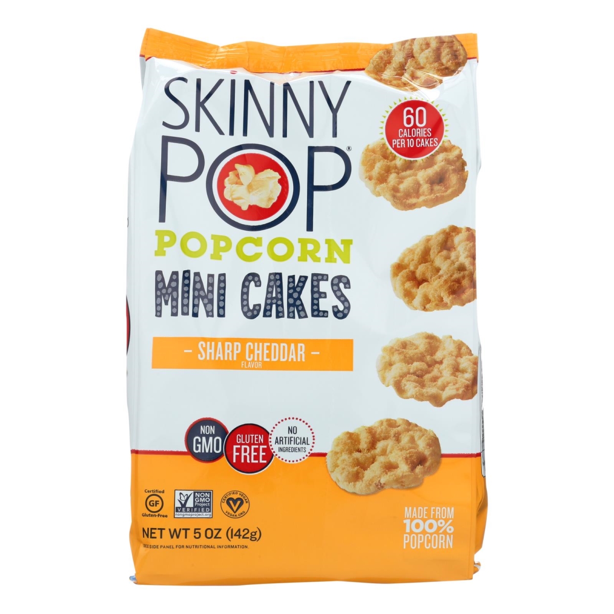Picture of Skinny Pop HG2491322 5 oz Mini Cheddar Popcorn Cakes - Case of 4