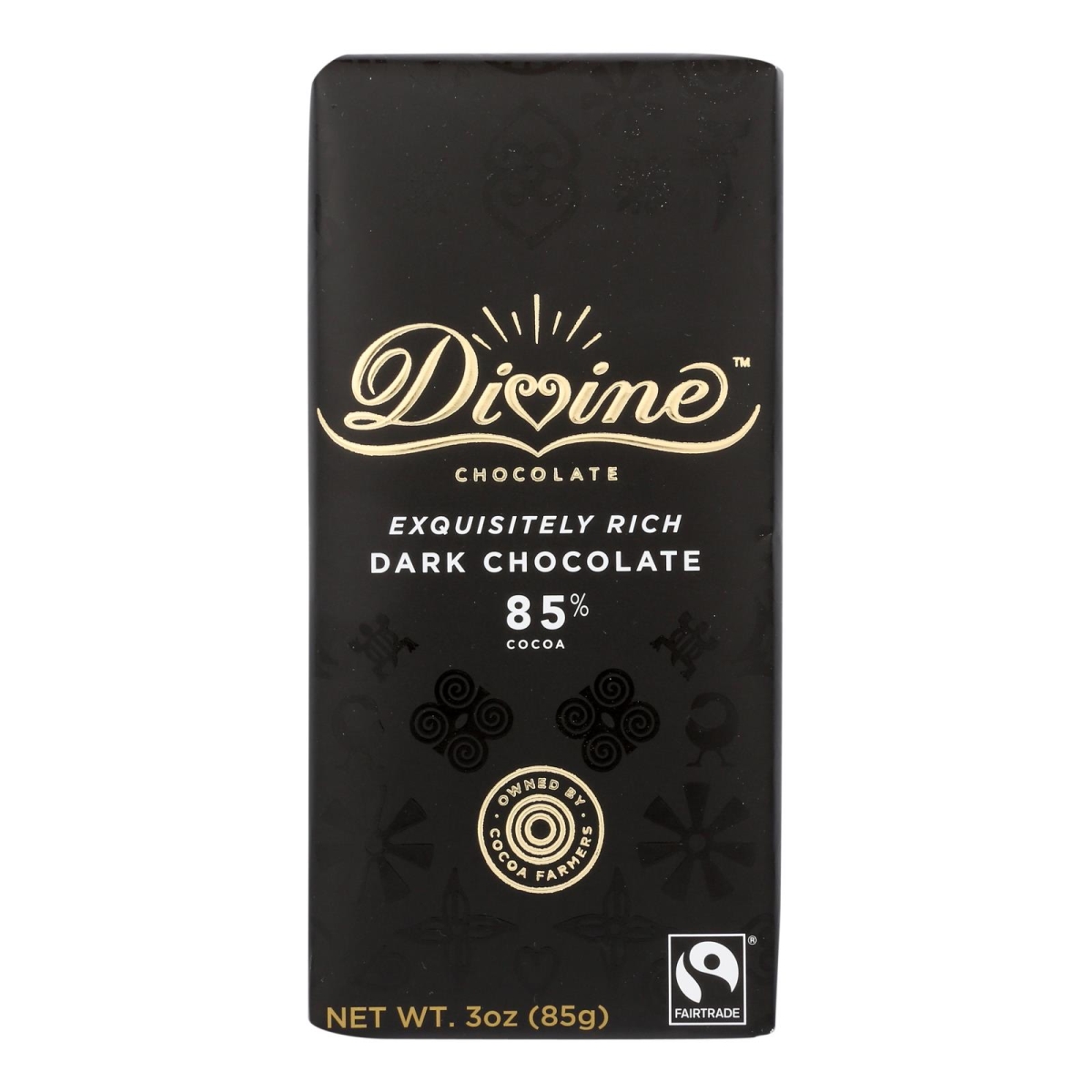 Picture of Divine HG2398683 3 oz 85 Percent Dark Chocolate Bar - Case of 12