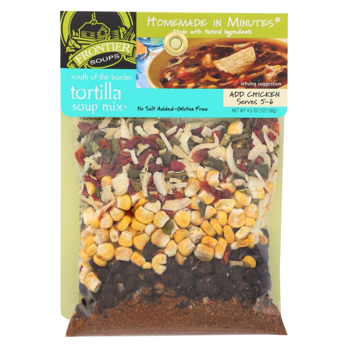 Picture of Frontier Soup HG0188821 4.5 oz South of The Border Tortilla Soup Mix - Case of 8