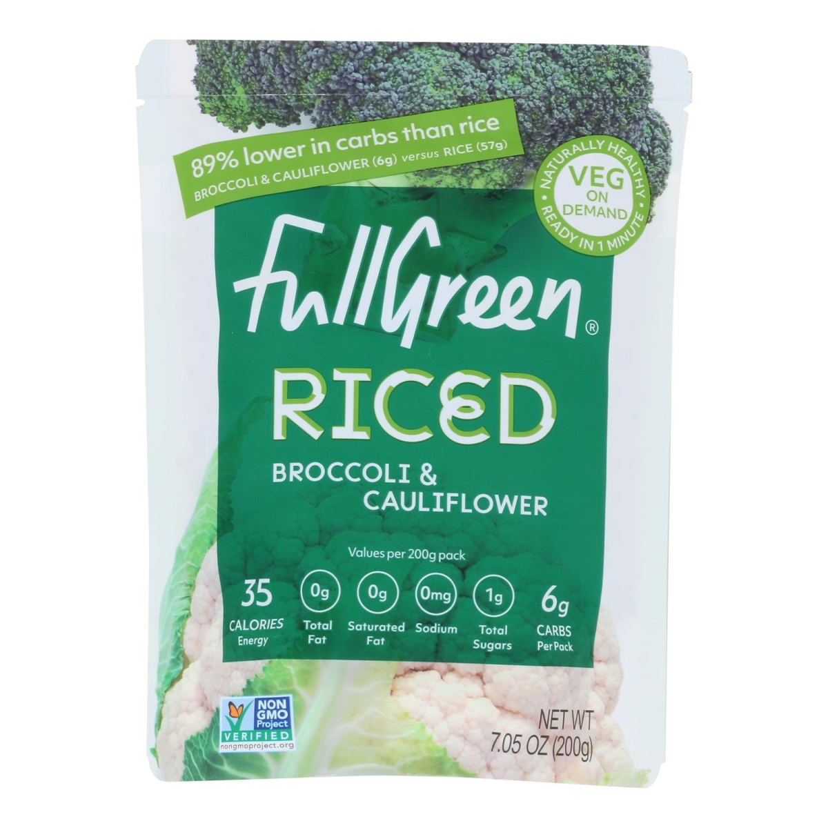 Picture of Fullgreen HG2516581 7.05 oz Riced Veg Broccol & Cauliflower - Case of 6