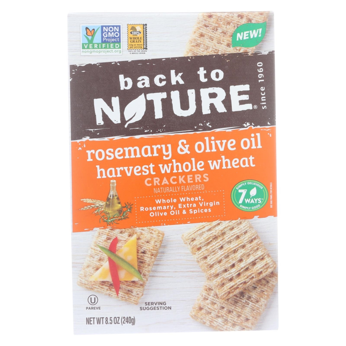 Picture of Back to Nature HG2379899 8.5 oz Crackers Rosemary & Olive Oil - Case of 12
