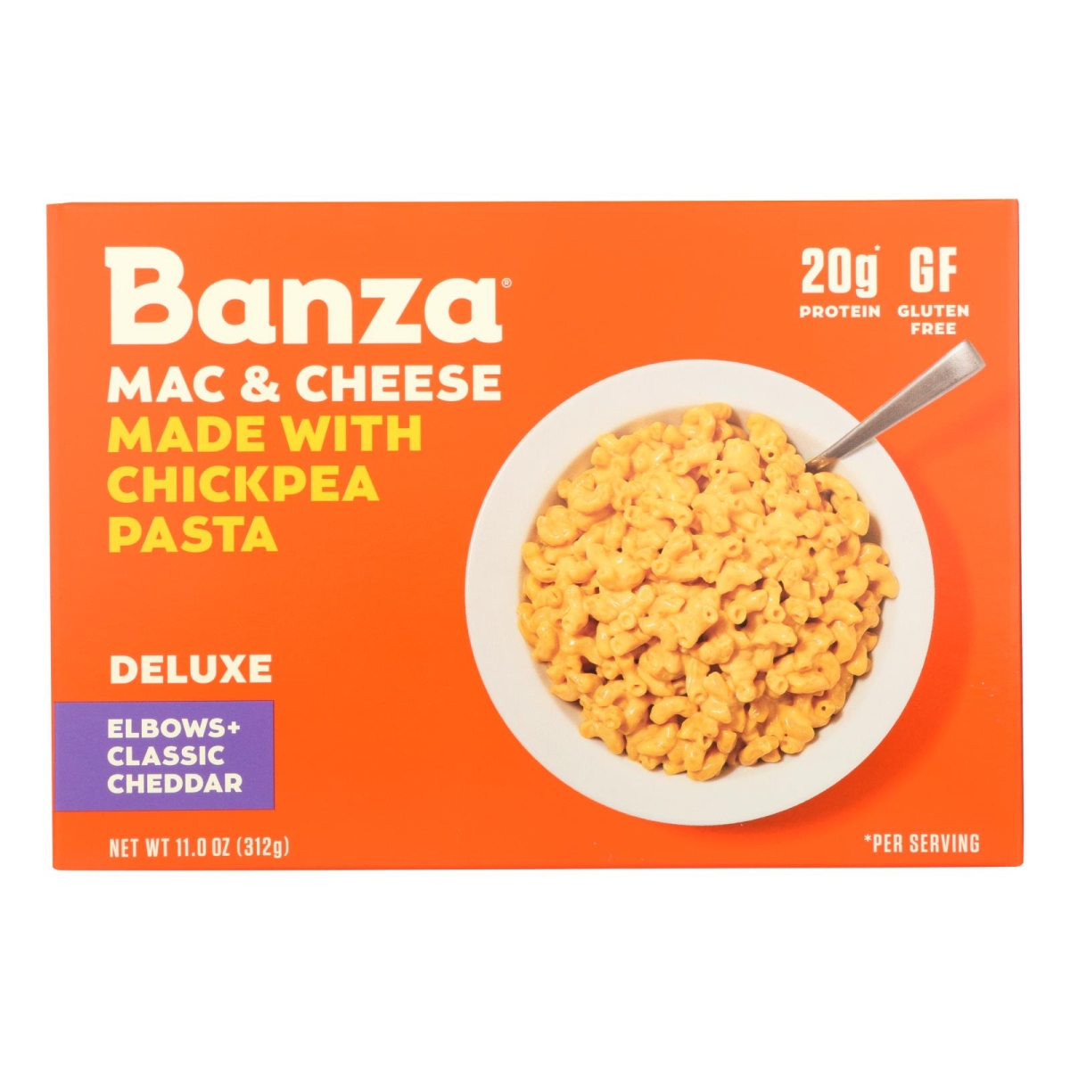 Picture of Banza HG2347466 11 oz Mac Cheese Chickpea Elbows Classic Cheddar Pasta - Case of 6