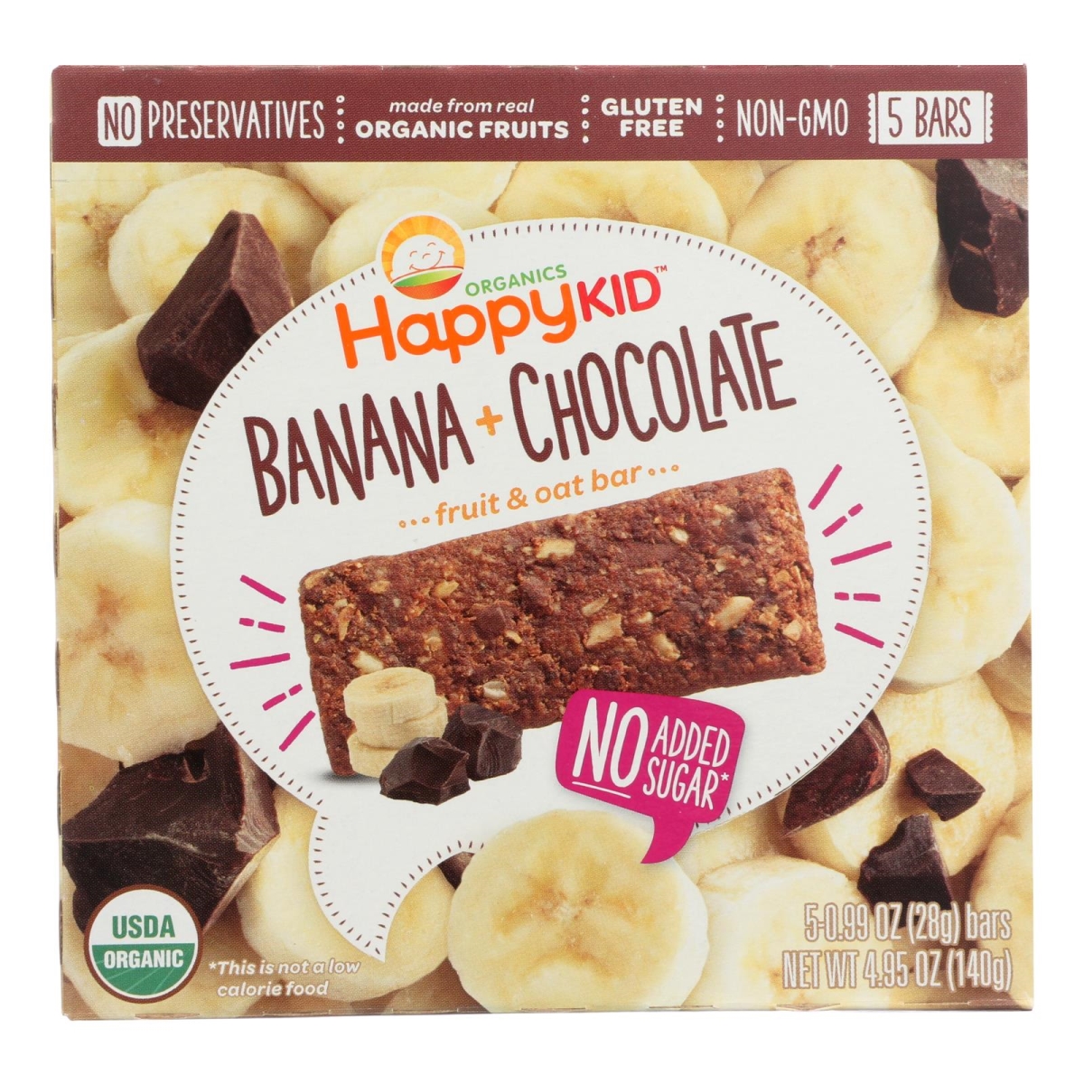 Picture of Happy Kid HG2155141 5-0.99 oz Fruit & Oat Bar&#44; Banana & Chocolate - Case of 6