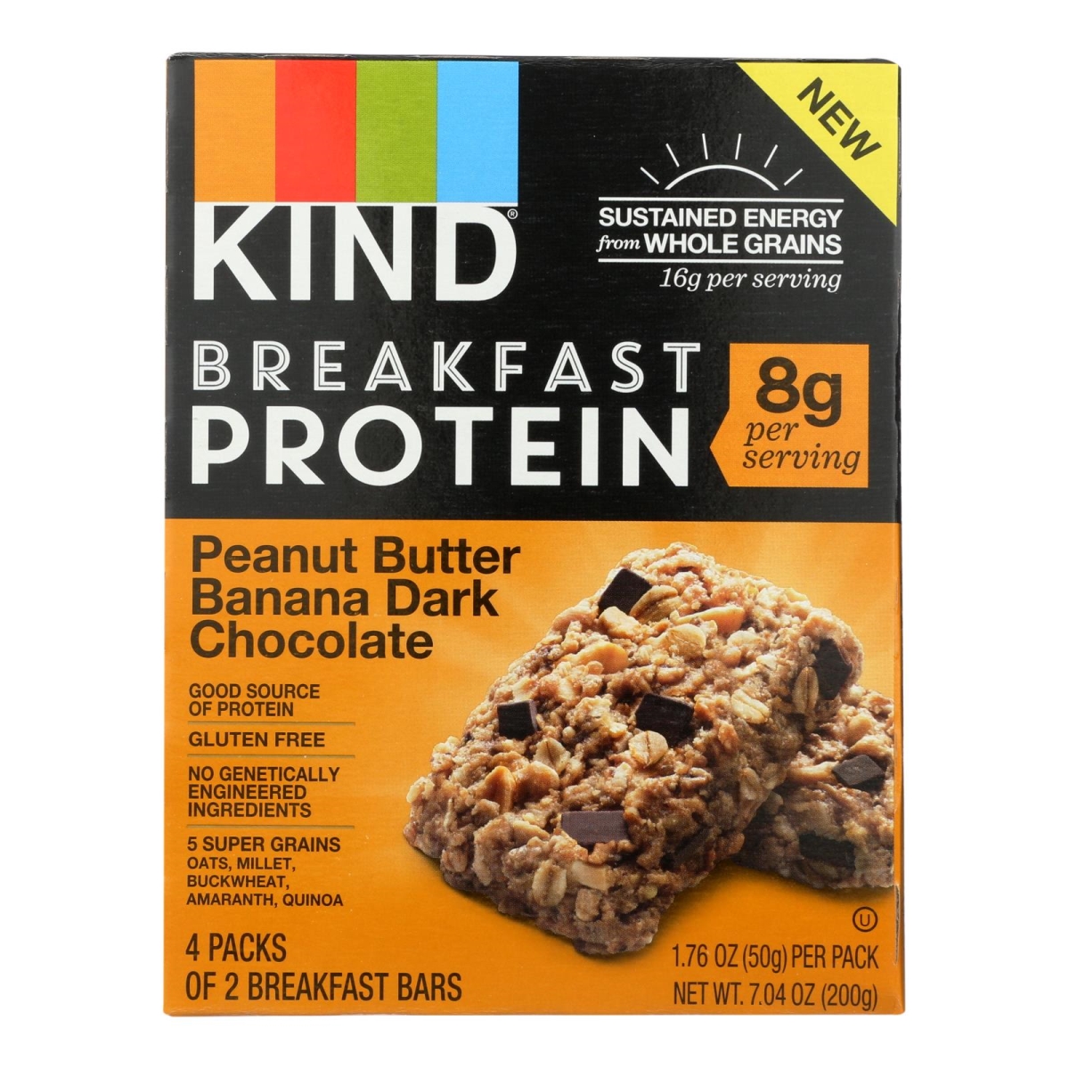 Picture of Kind HG2258408 4-1.76 oz Peanut Butter Ban Dark Chocolate Bar - Case of 8