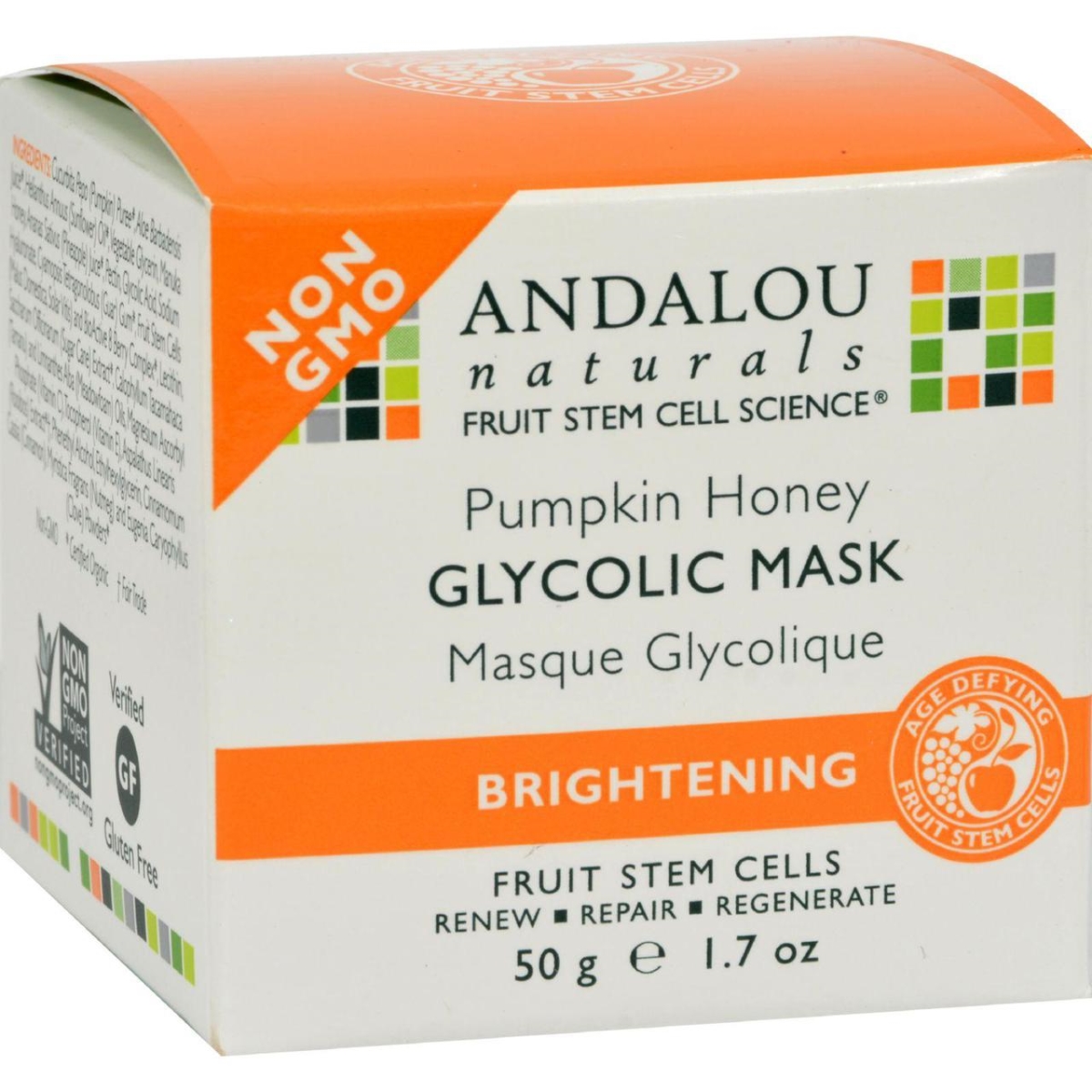 Picture of Andalou Naturals HG0787499 1.7 fl oz Glycolic Brightening Mask Pumpkin Honey