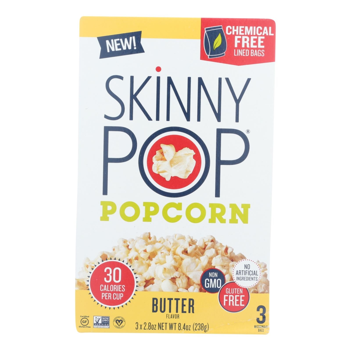 Picture of Skinnypop Popcorn HG2446615 2.8 oz Micro Butter Popcorn&#44; Pack of 3 - Case of 12