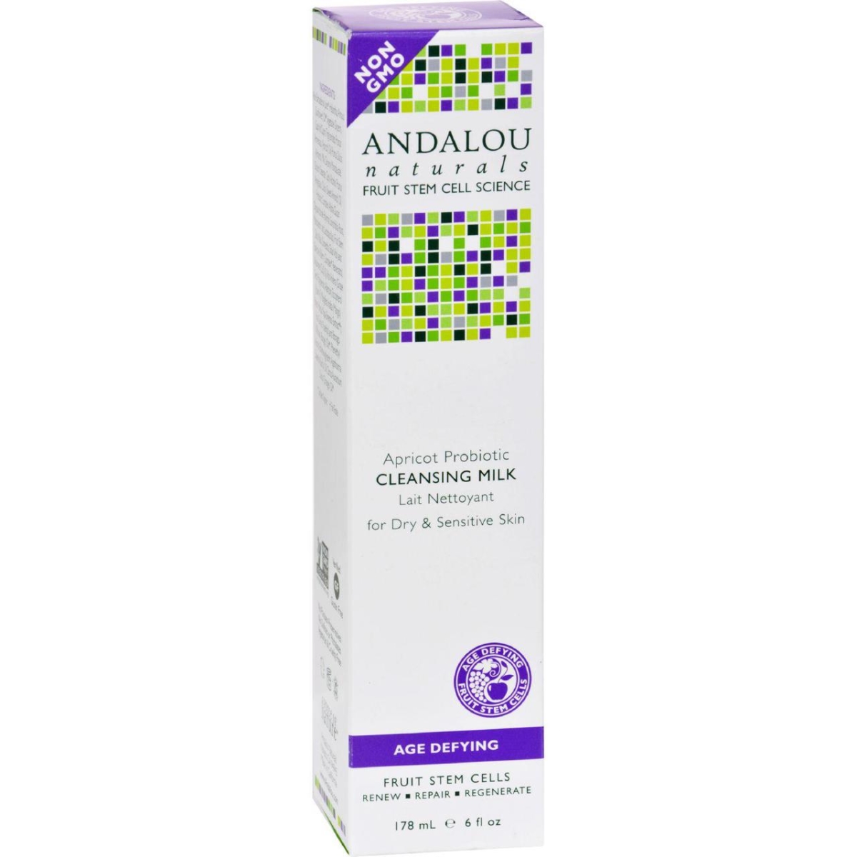 Picture of Andalou Naturals HG0786616 6 fl oz Cleansing Milk for Dry Sensitive Skin Apricot Probiotic