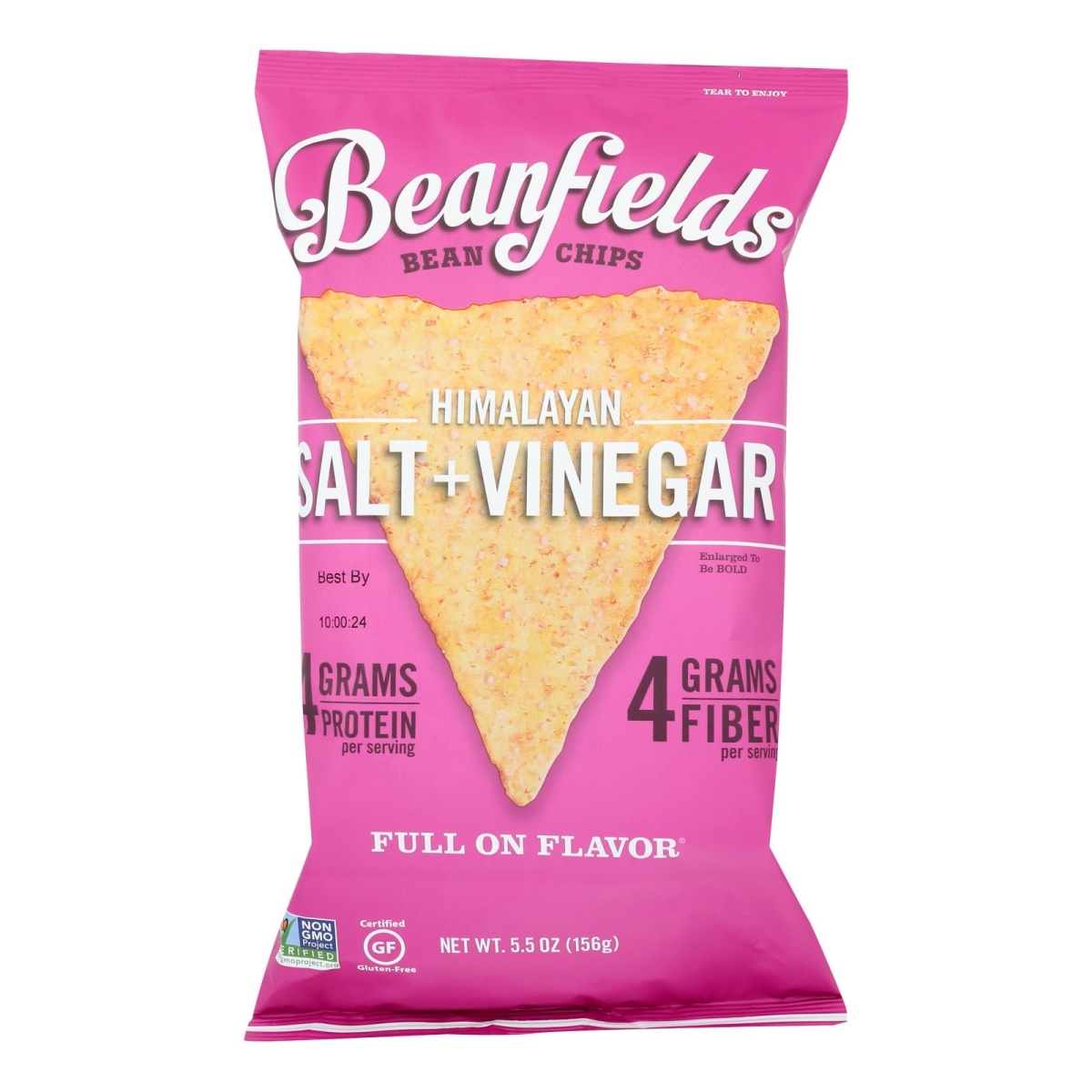 Picture of Beanfields HG2396521 5.5 oz Bean Salt & Vinegar Chip - Case of 6