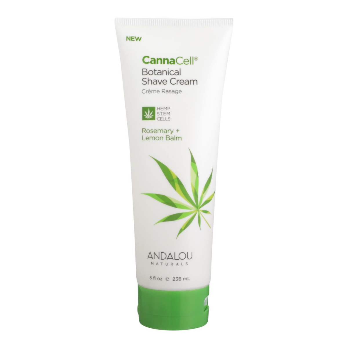 Picture of Andalou Naturals HG2444578 8 fl oz Shave Cream Cannacell - Rosemary & Lemom Balm