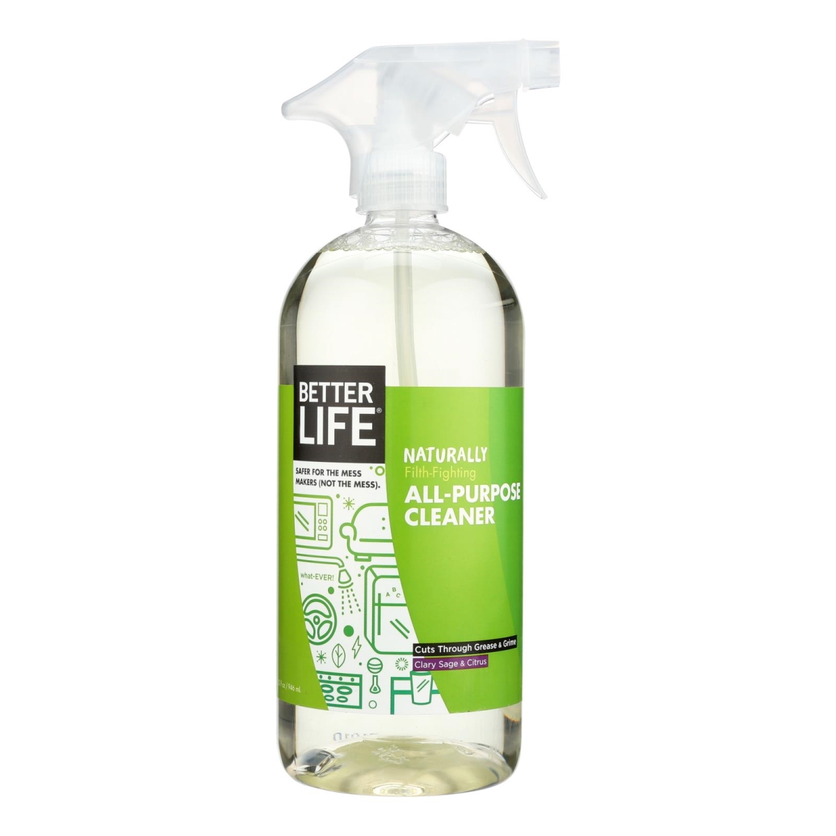 Picture of Better Life HG1460435 32 fl oz All Purpose Cleaner&#44; Clary Sage Citrus - Case of 6