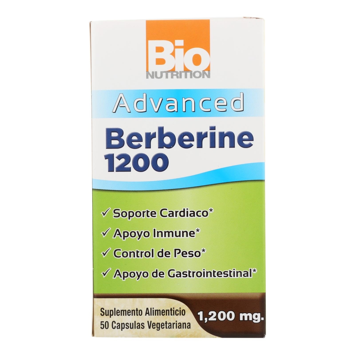 Picture of Bio Nutrition HG1809466 Berberine 1200 Advanced Nutritions Health Capsules - 50 Vegetarian Capsules