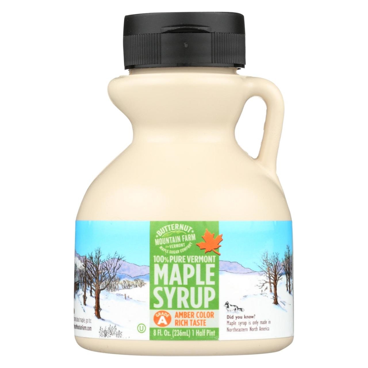 Picture of Butternut Mountain Farm HG2289874 8 fl oz Amber Grade A Maple Syrup - Case of 24