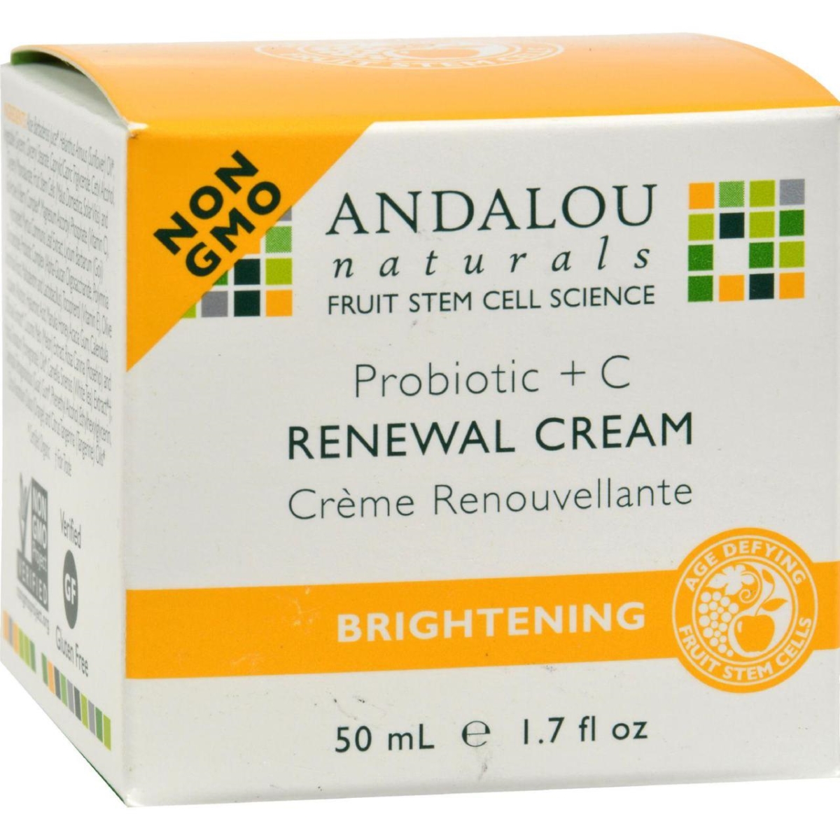 Picture of Andalou Naturals HG0788828 1.7 fl oz Renewal Cream Brightening Probiotic Plus C