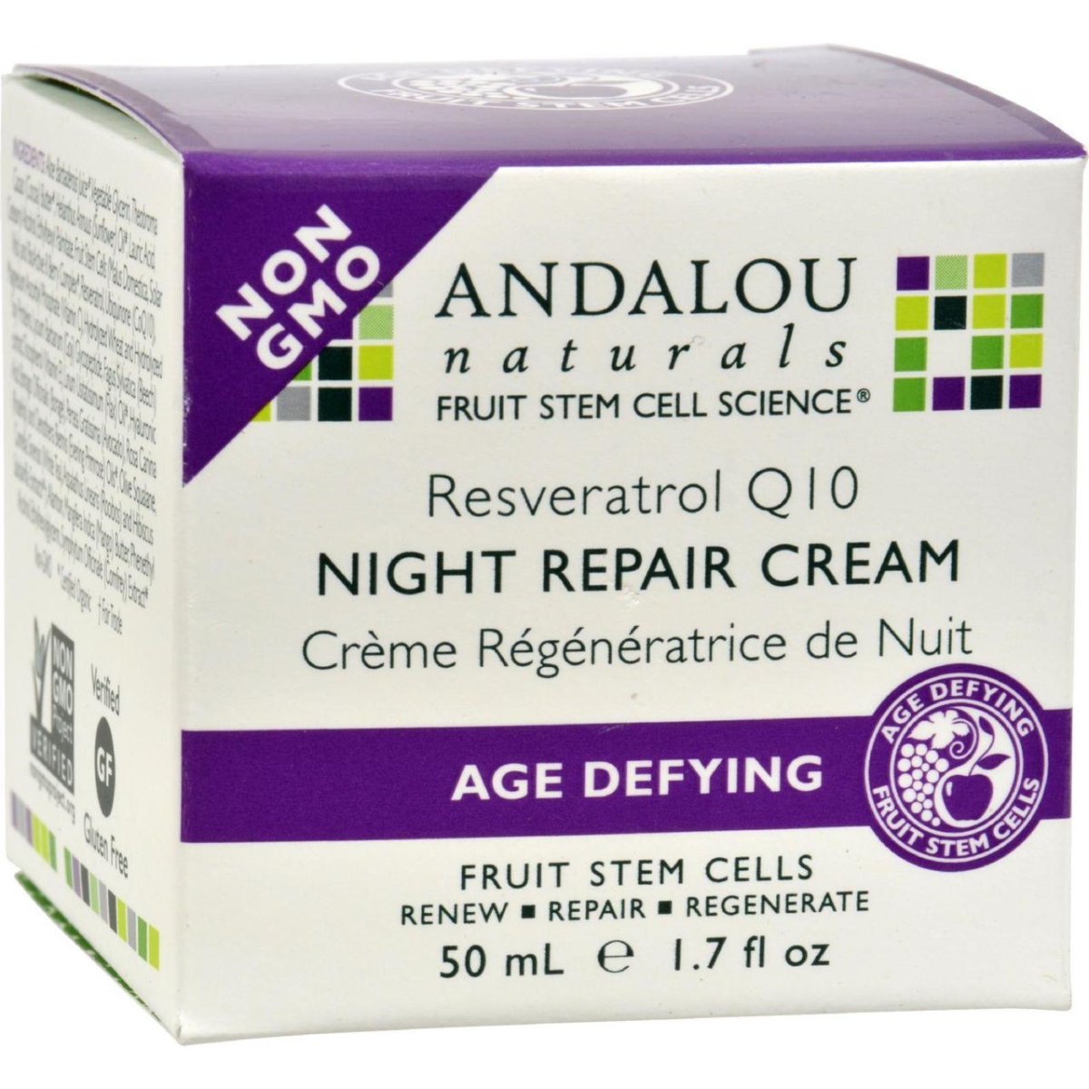 Picture of Andalou Naturals HG0789180 1.7 fl oz Resveratrol Q10 Night Repair Cream