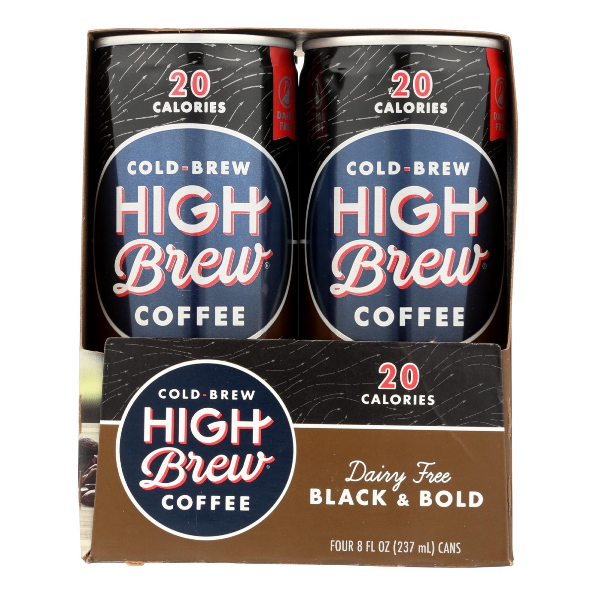 Picture of High Brew HG2523264 4 & 8 fl oz RTD Black & Bold Sugar Free Coffee - Case of 6