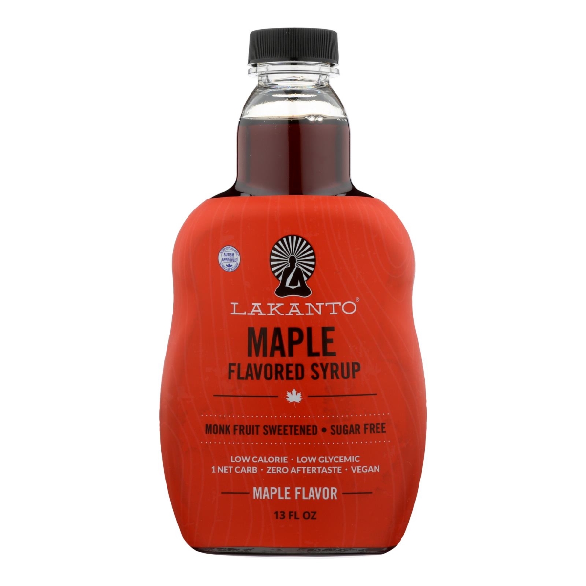 Picture of Lakanto HG2116762 13 fl oz Monk Fruit Sweetened Maple Flavored Syrup - Case of 8