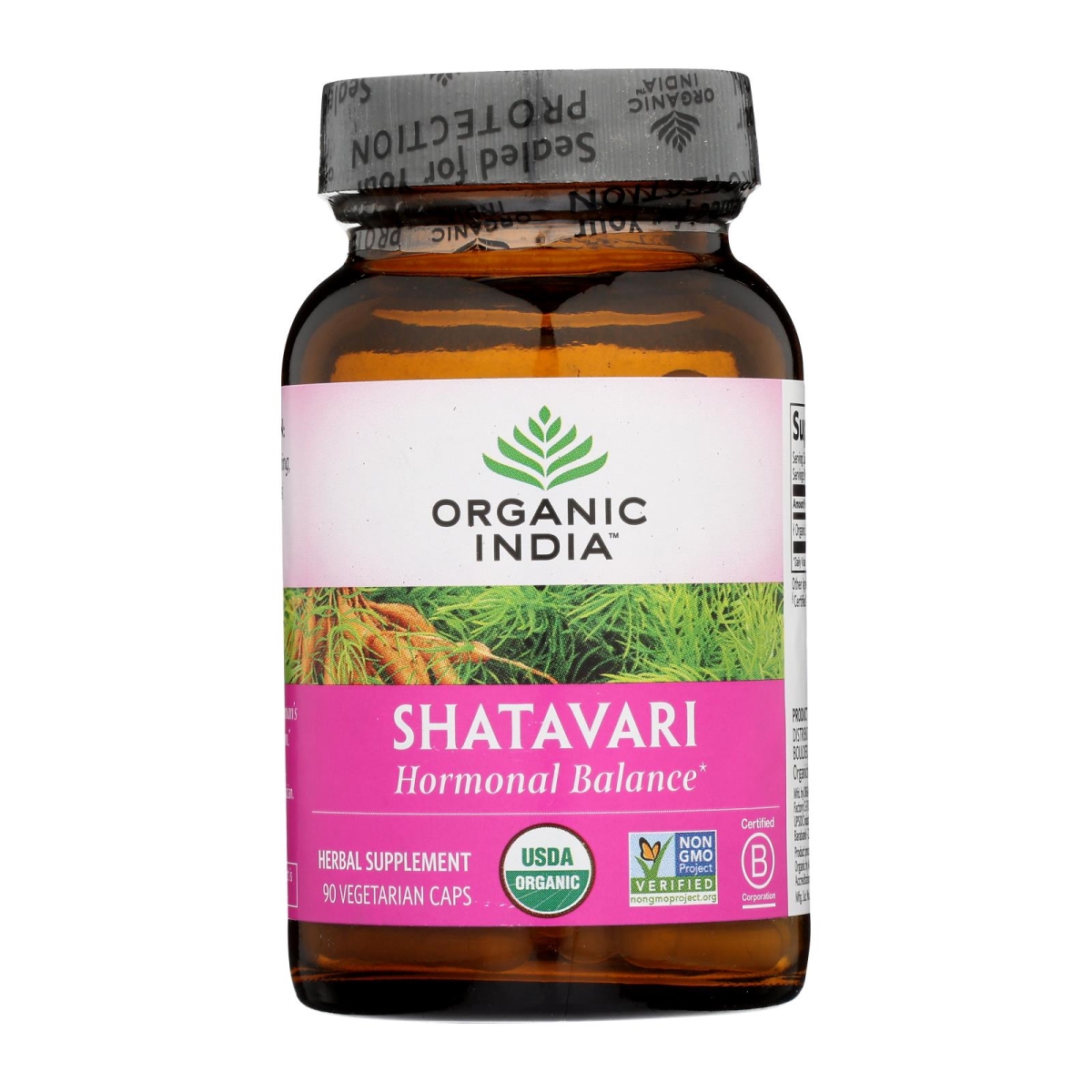 Picture of Organic India HG2078053 Shatavari USA Whole Herbal Supplement - 90 Vegetarian Capsules