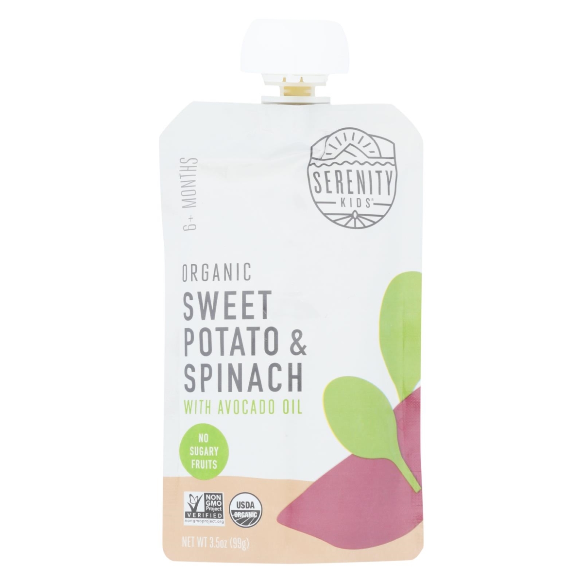 Picture of Serenity Kids HG2367316 3.5 oz Pouch Sweet Potato Spinach Baby Food - Case of 6