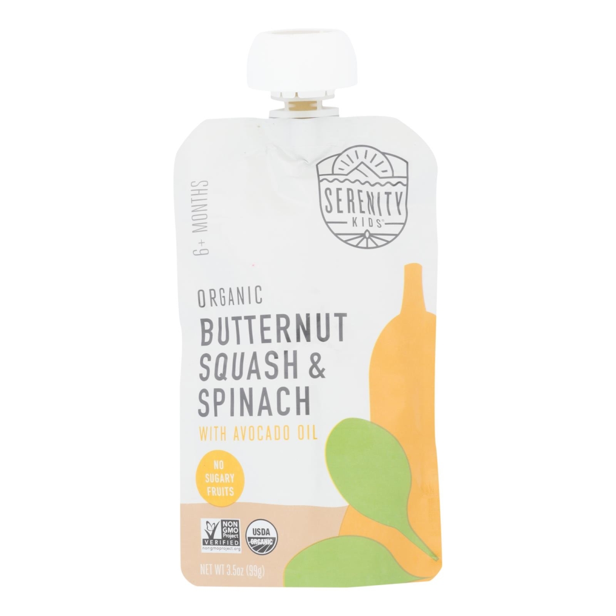 Picture of Serenity Kids HG2460061 3.5 oz Pouch Buttrunt Squash & Spinach Baby Food - Case of 6