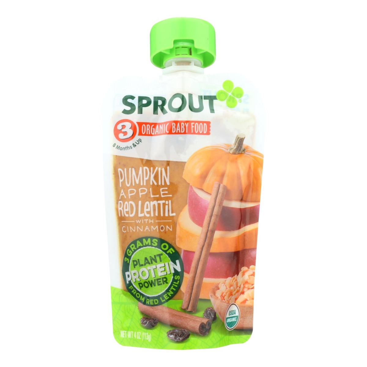 Picture of Sprout Foods HG2092211 4 oz Pmpkin Apple Cinnamon Baby Food - Case of 6