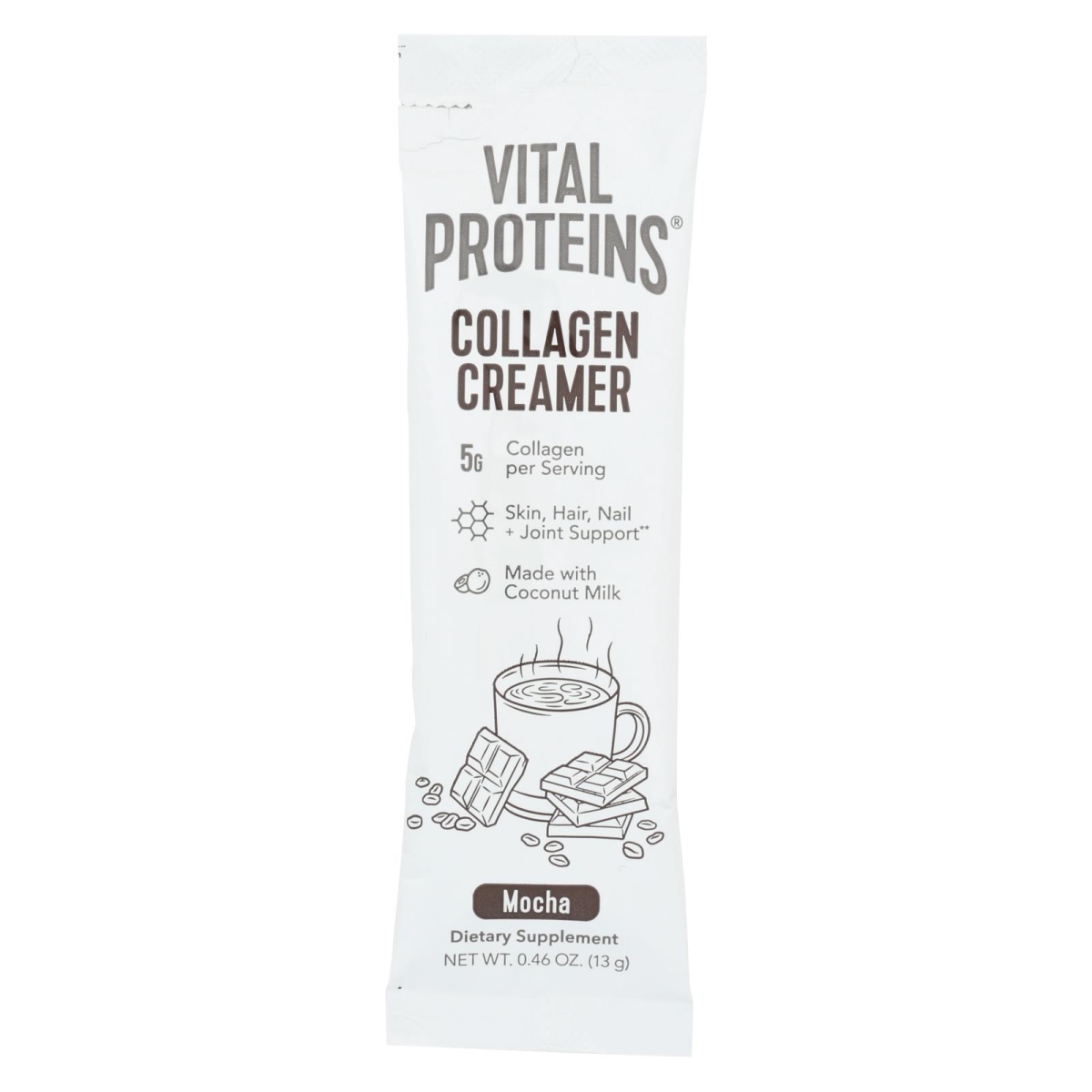 Picture of Vital Proteins HG2316438 0.46 oz Collagen Cremer Mocha Dietary Supplement - Case of 14