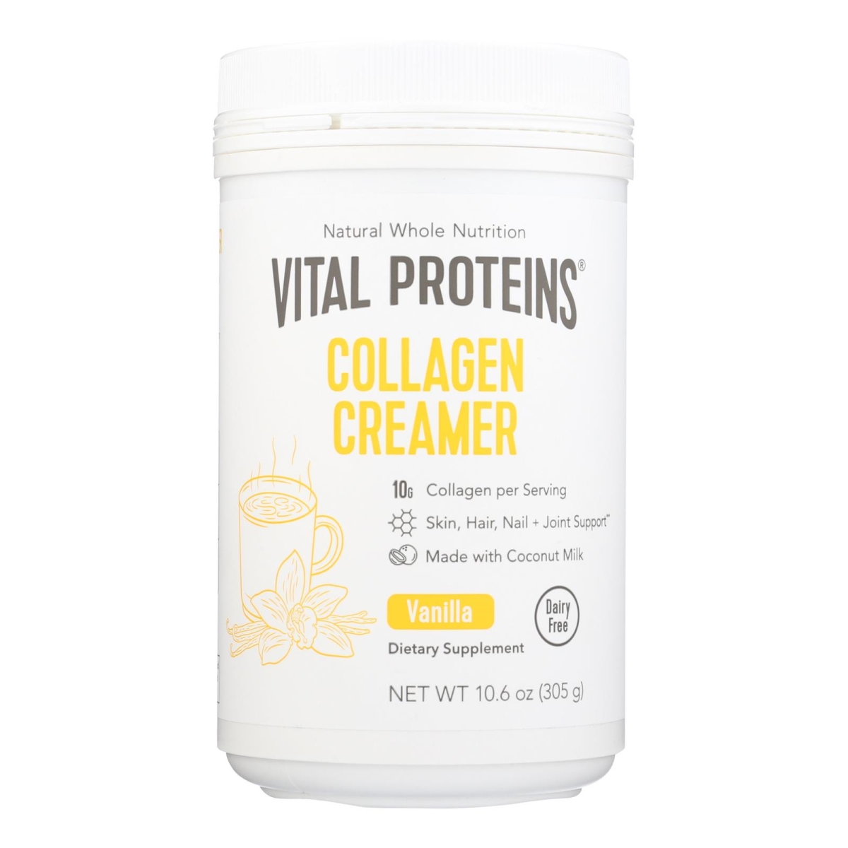 Picture of Vital Proteins HG2316560 10.6 oz Collagen Vanilla Coffee Cremer Dietary Supplement