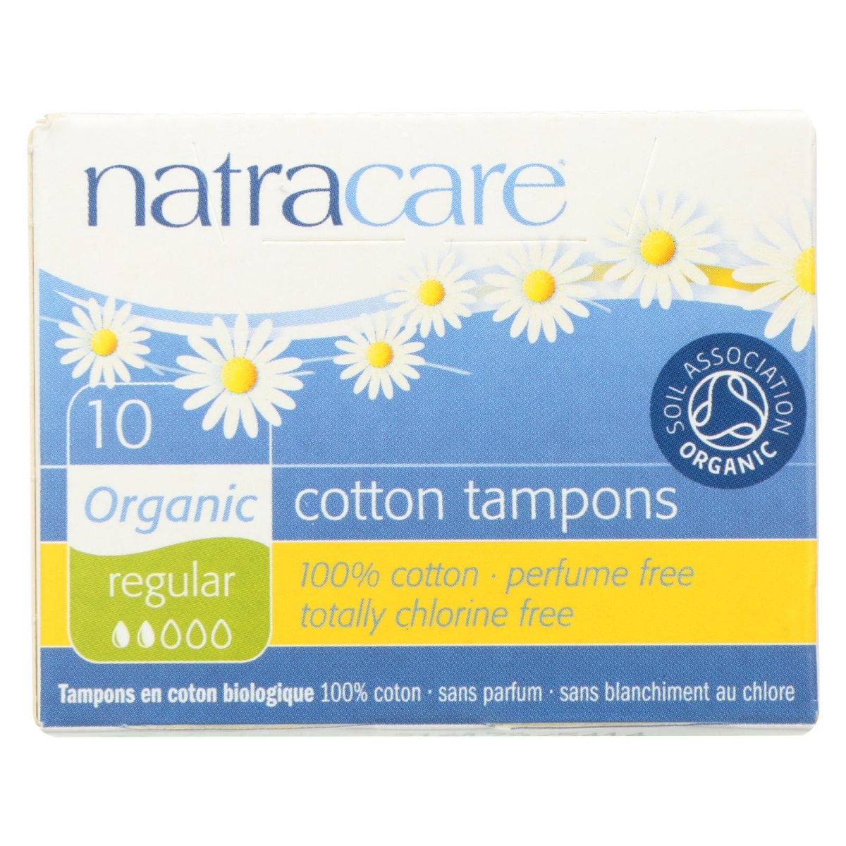 Picture of Natracare HG0955153 100 Percentage Organic Cotton Tampons - Regular - Pack of 10