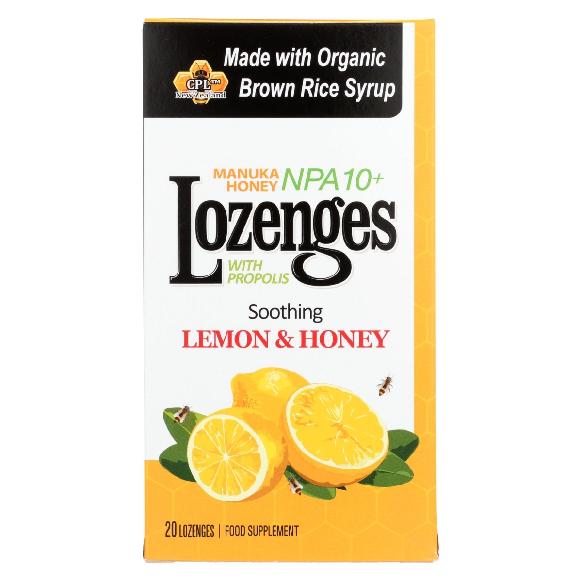 Picture of Pacific Resources International HG1402767 Manuka Honey Lozenges&#44; Soothing Lemon & Honey Syrup - 20 Count