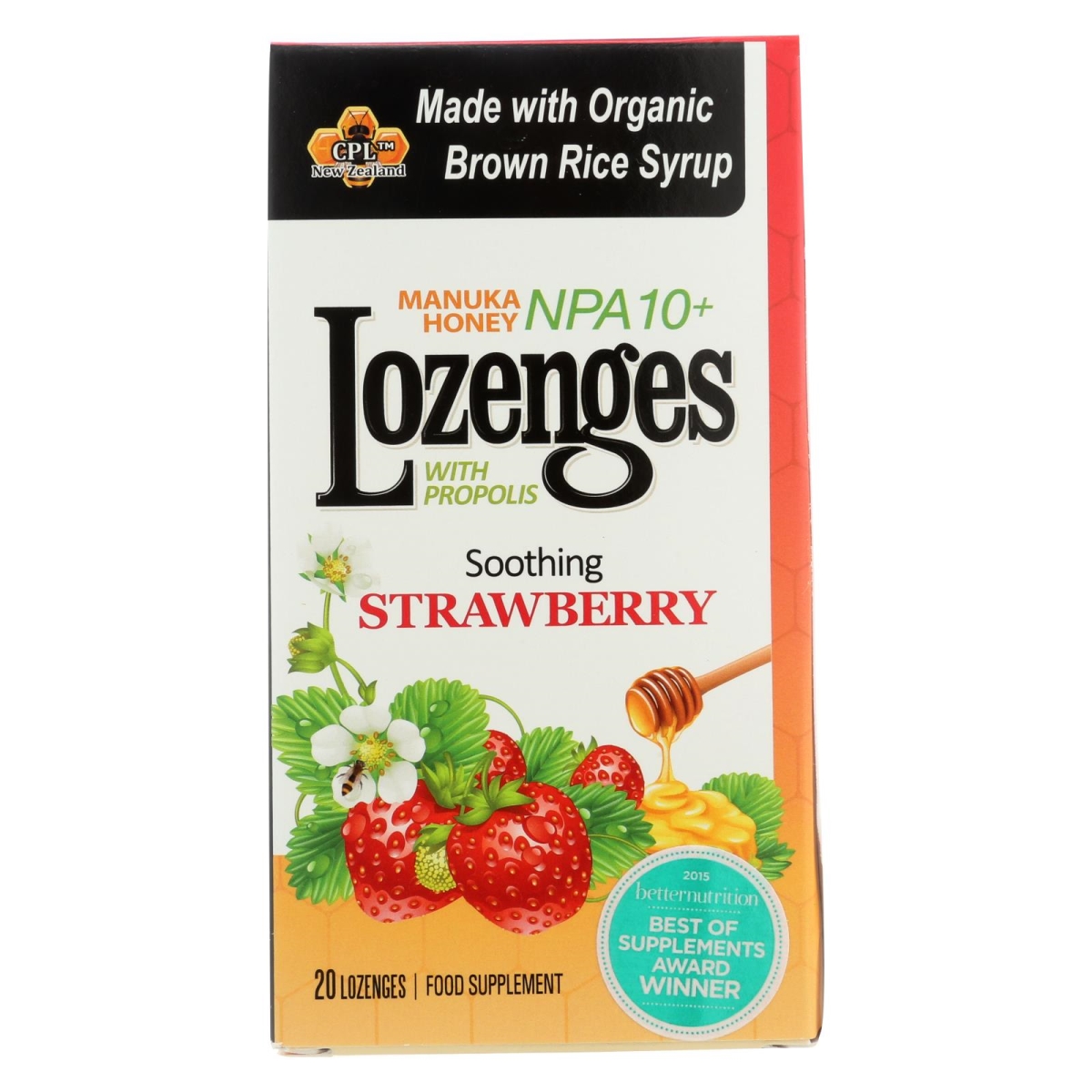 Picture of Pacific Resources International HG1793603 Manuka Honey Lozenges&#44; Soothing Strawberry Syrup - 20 Count