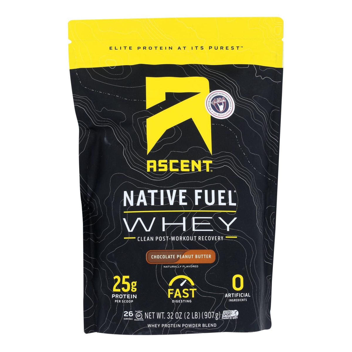 Picture of Ascent Native Fuel HG2444297 2 lbs Whey Chocolate Peanut Butter