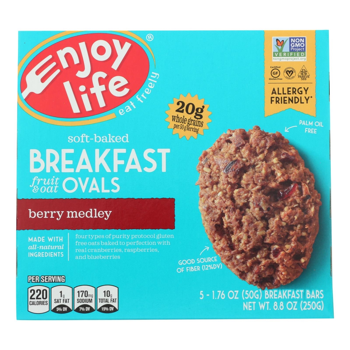 Picture of Enjoy Life Foods HG2360113 8.8 oz Breakfast Berry Medley Bar - Case of 6