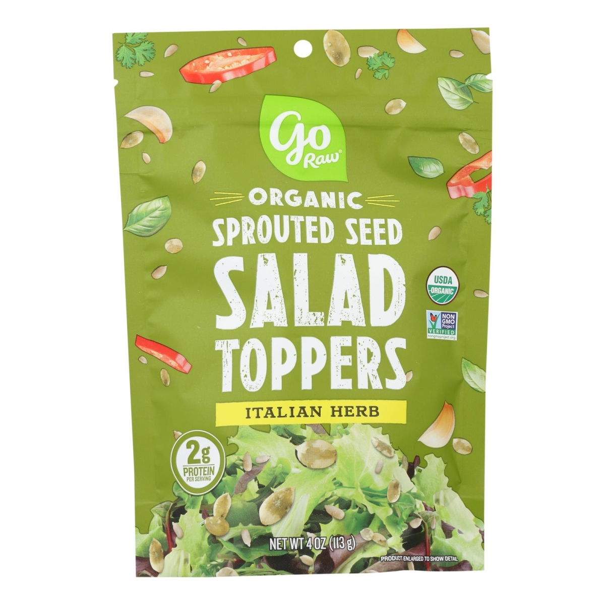 Picture of Go Raw HG2388197 4 oz Sald Tppper Italian Herbal Sprouted Seed Snacks - Case of 10