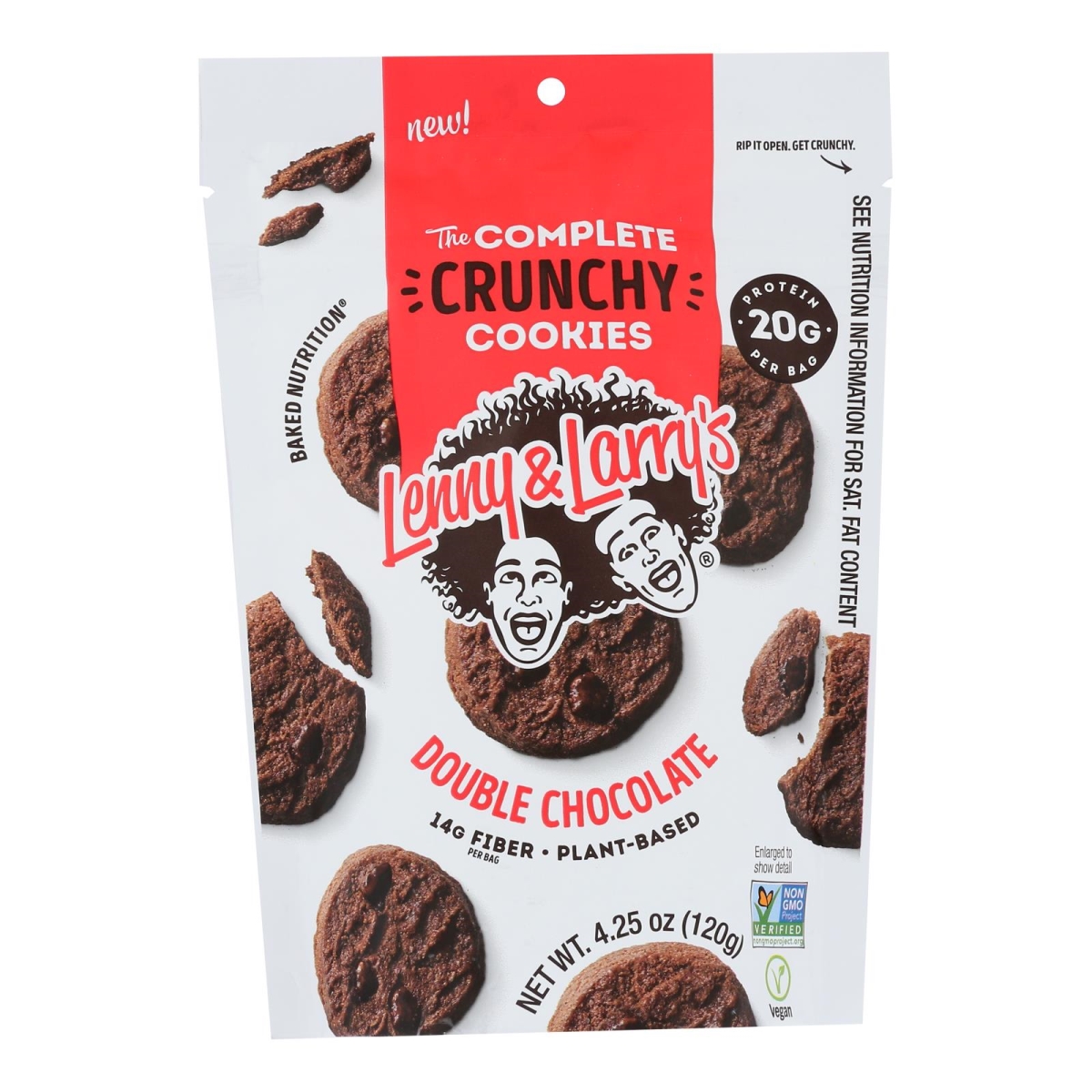 Picture of Lenny & Larrys HG2472025 4.25 oz Complete Crunchy Double Chocolate Cookies - Case of 6