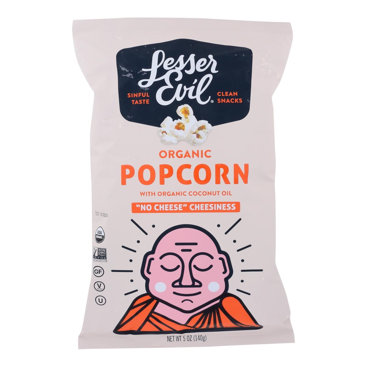 Picture of Lesser Evil HG2468262 5 oz No Cheese Cheesiness Popcorn - Case of 12