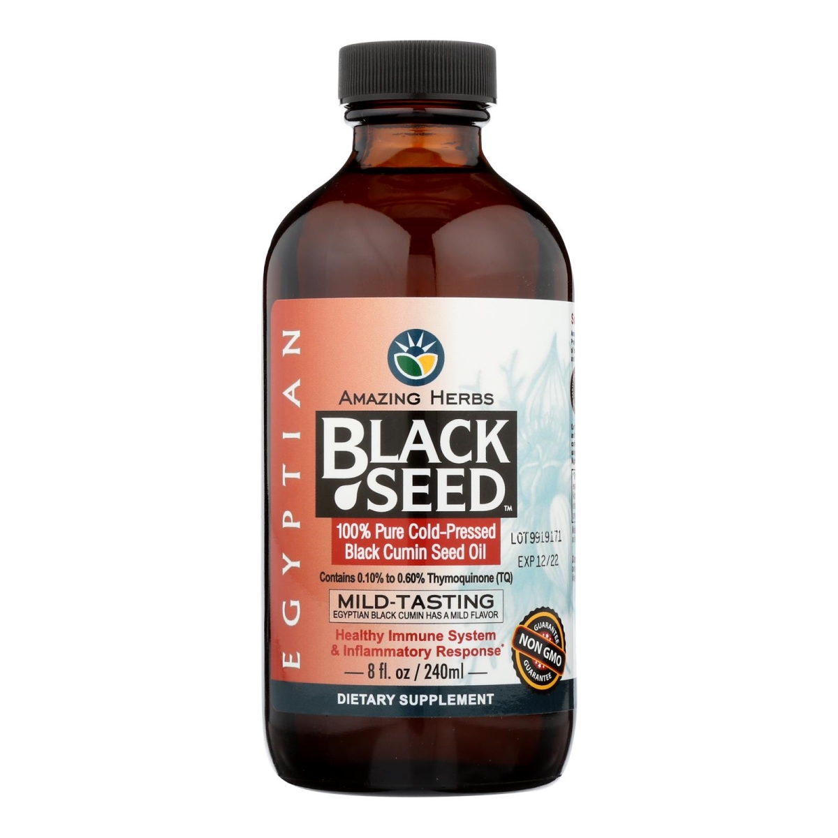Picture of Black Seed HG1372820 8 fl oz Egyptian Premium Pure Gold-Pressed Black Cumin Seed Oil