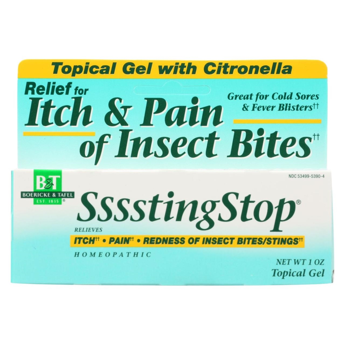 Picture of Boericke & Tafel HG0540641 1 oz Sssstingstop Topical Gel with Citronella Itch & Pain of Insect Bites