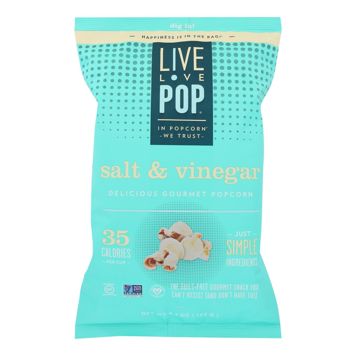 Picture of Live Love Pop HG2096998 4.4 oz Salt & Vinegar Popcorn - Case of 12