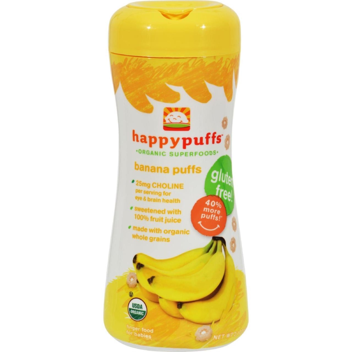 Picture of Happy Baby HG0818187 2.1 oz Organic Puffs - Banana&#44; Case of 6