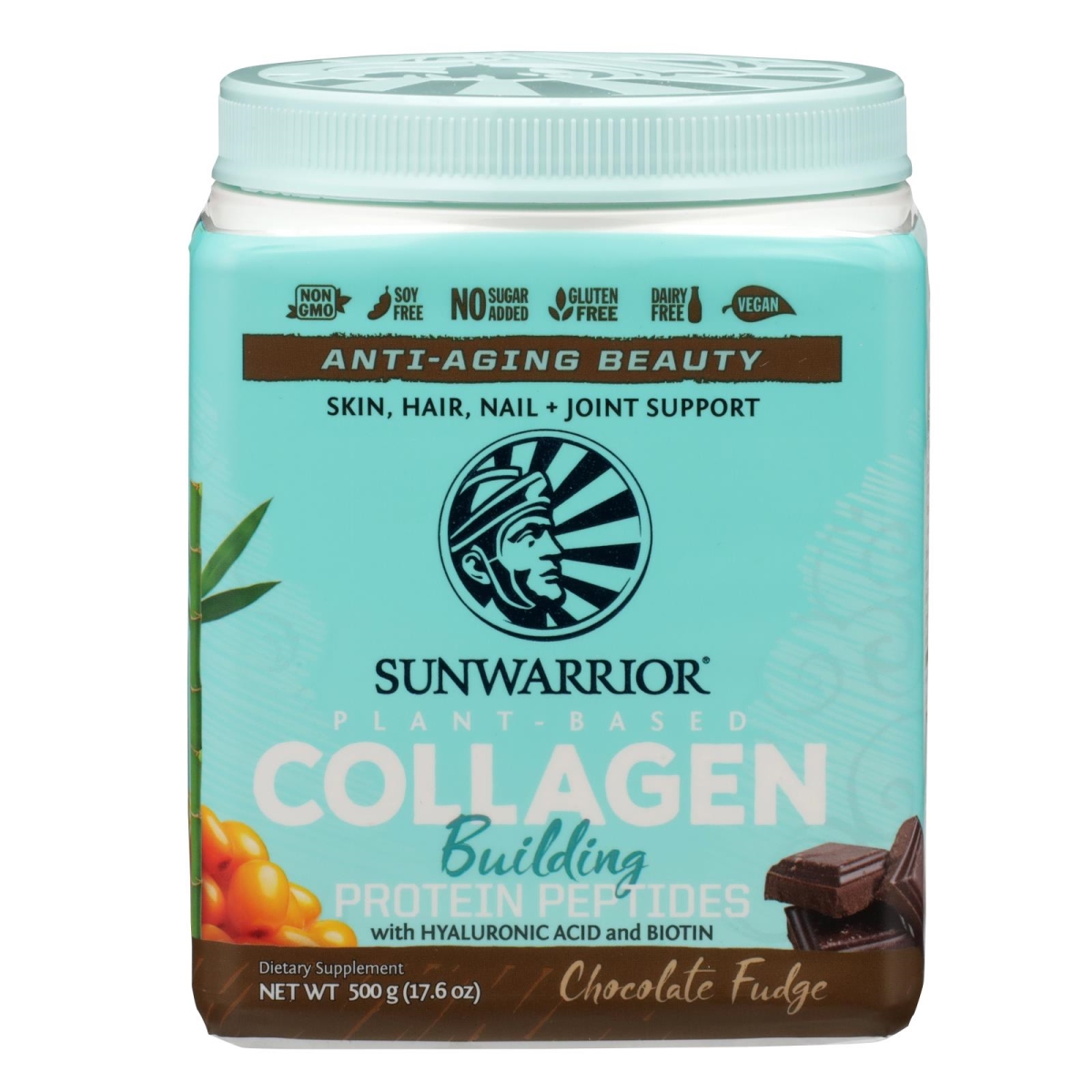 Picture of Sunwarrior HG2450237 17.6 oz Collagen Chocolate Anti Ageing Beauty Dietary Supplement