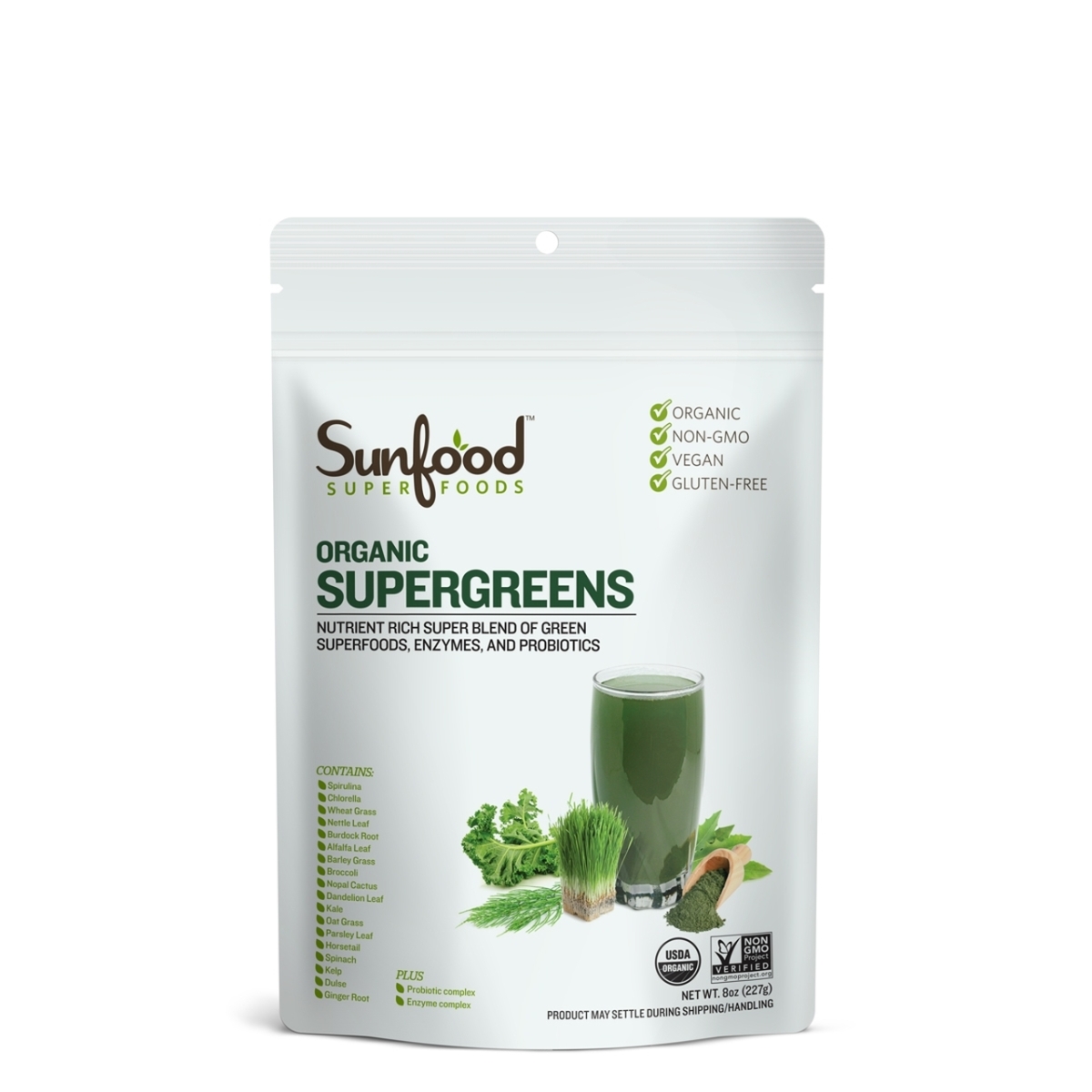 Picture of Sunfood Superfoods HG2092989 8 oz Organic Supergreens